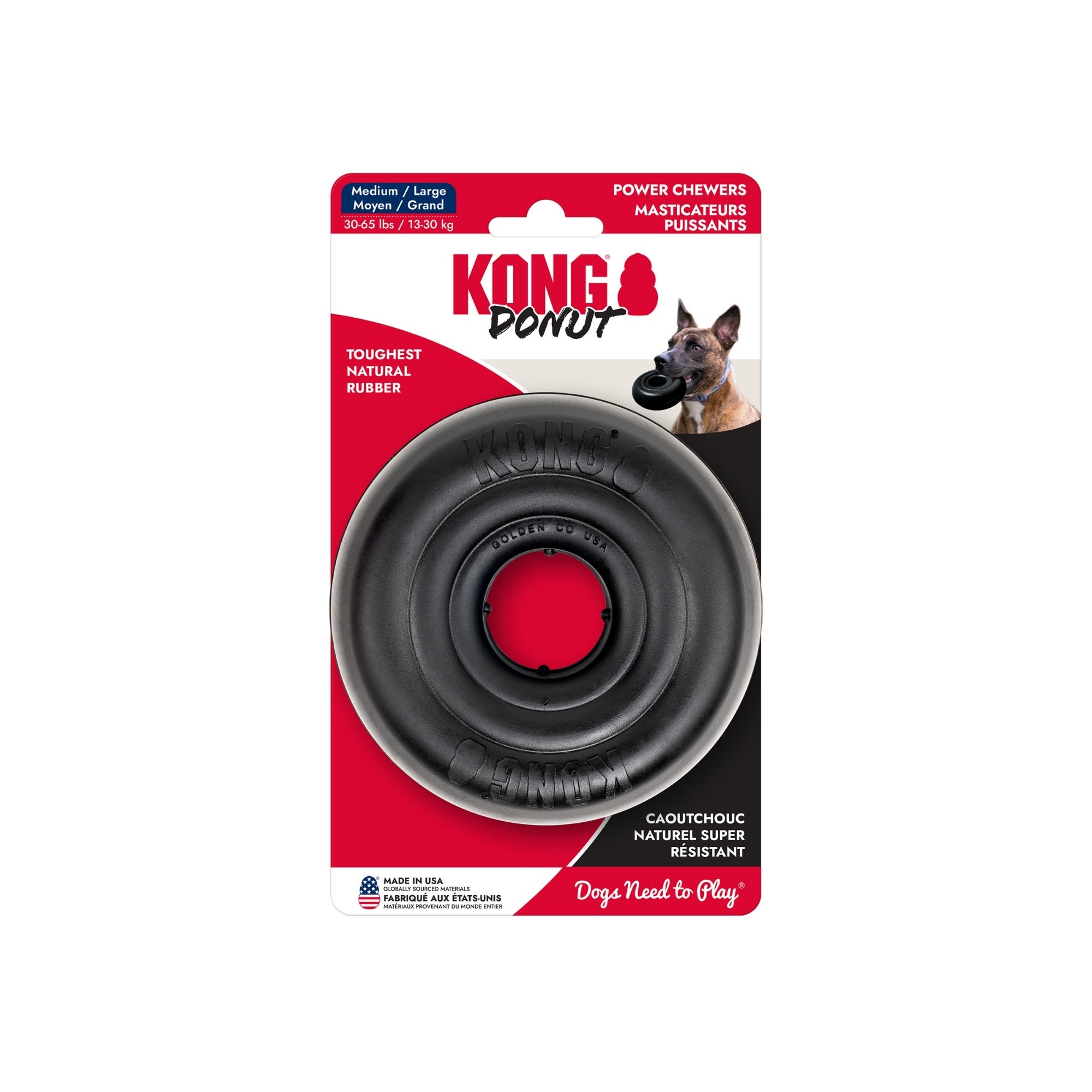 Kong Extreme Donut Black Medium/Large