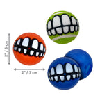 KONG Grinz by Rogz Variety Ball Dog Toys 1ea/SM, 3 pk