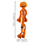 KONG Halloween Scrubz Jack-o-Lantern Dog Toy Orange 1ea/MD