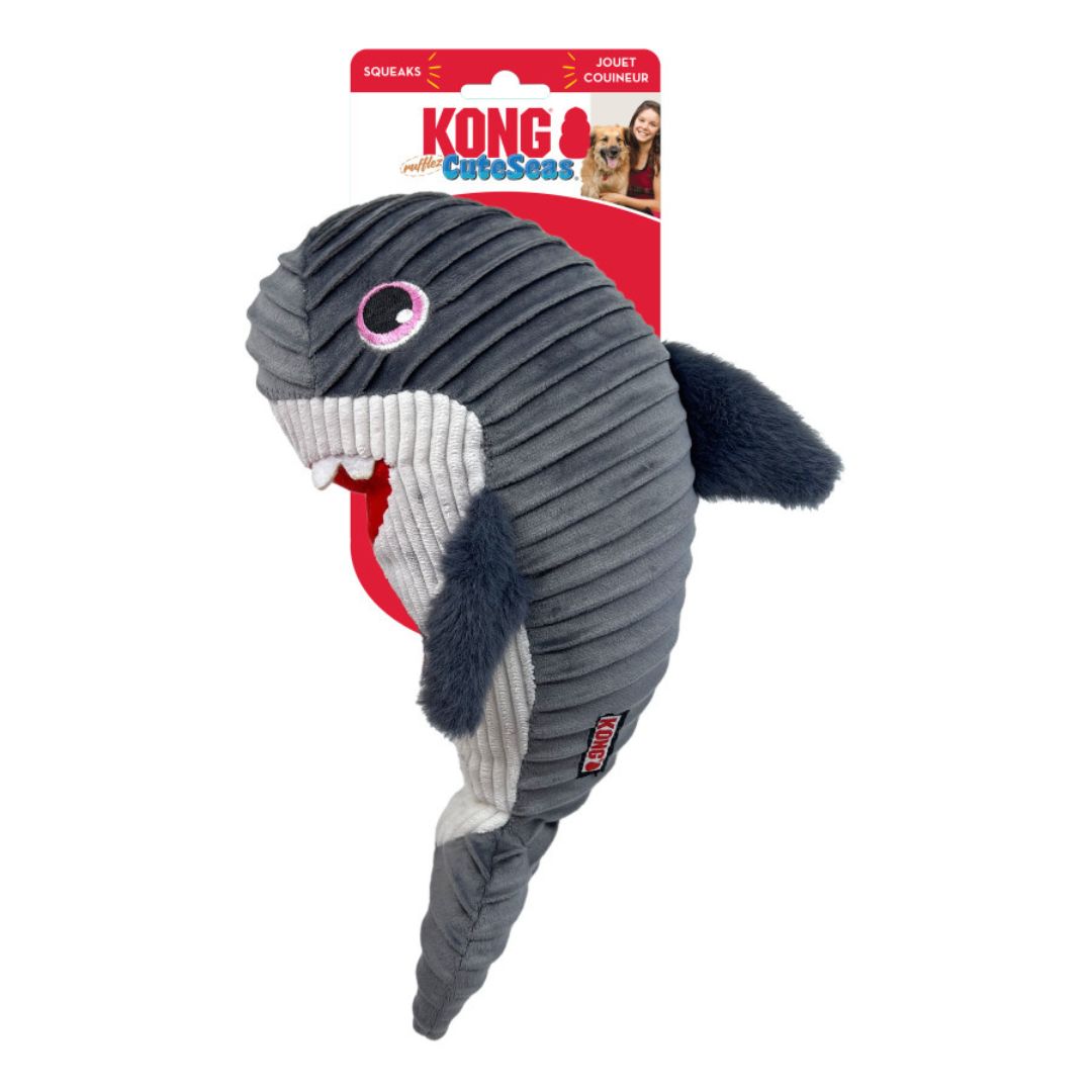 KONG Cuteseas Rufflez Dog Toy Shark MD/LG