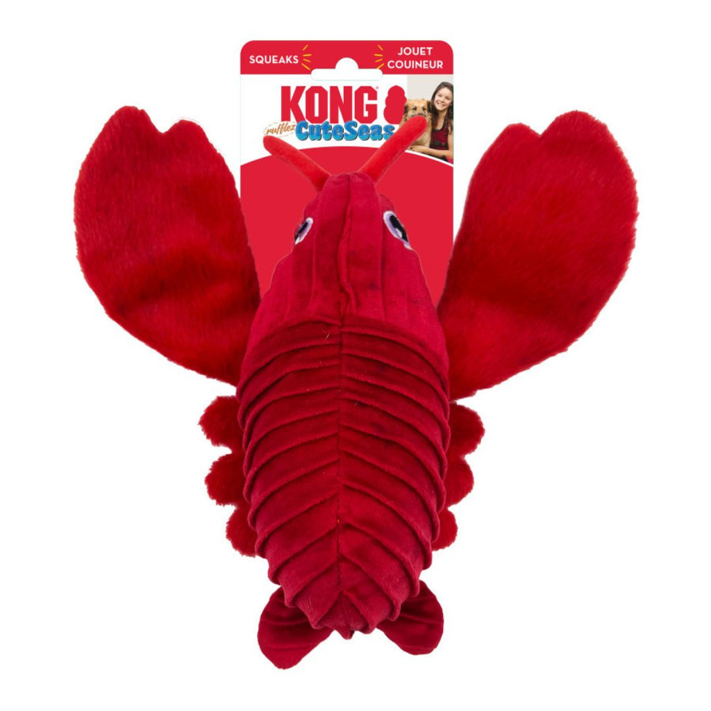 KONG Cuteseas Rufflez Dog Toy Lobster SM/MD