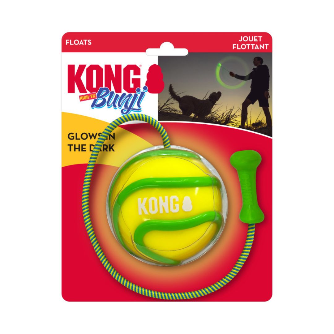 KONG Bunji HighViz Ball Dog Toy Assorted, 1ea/LG