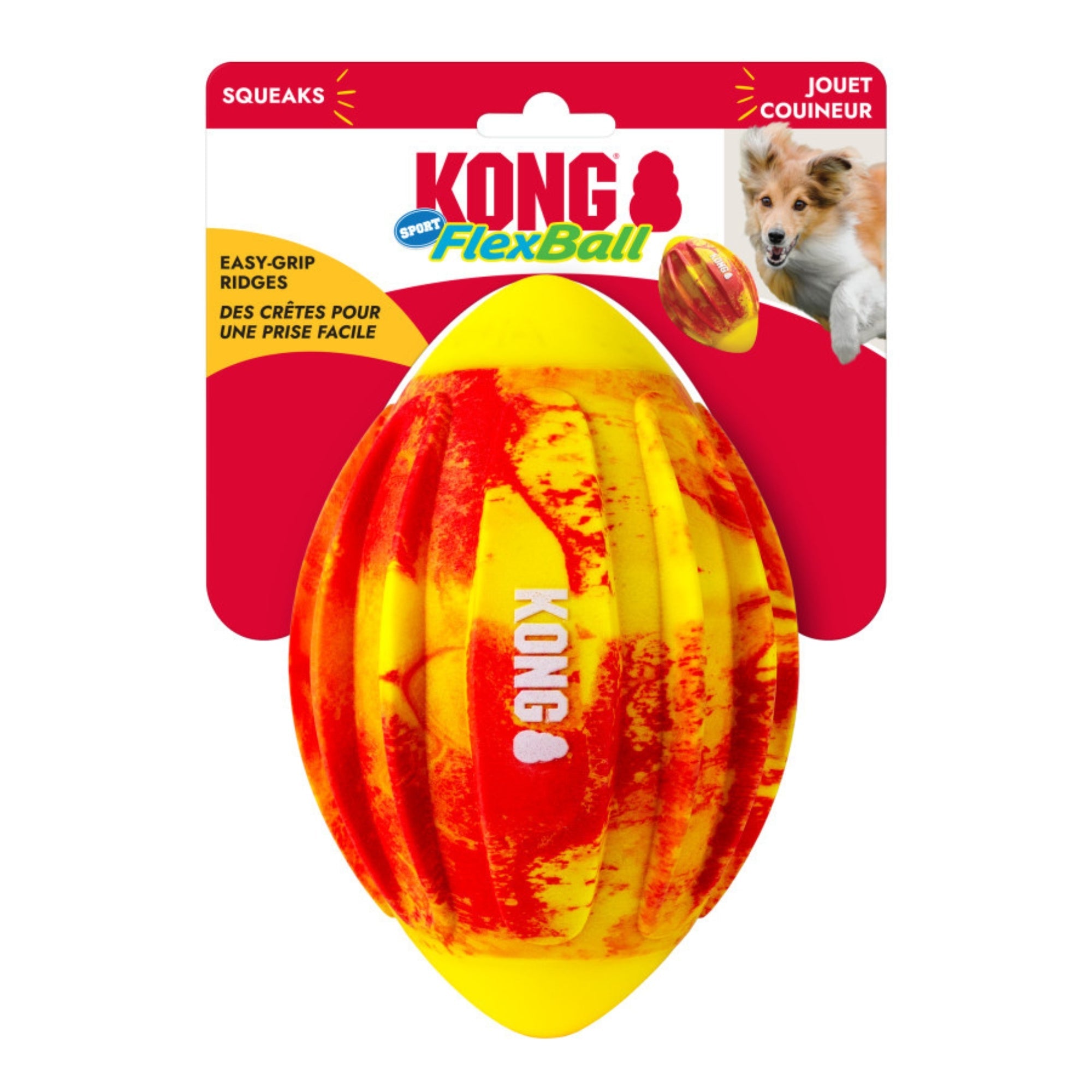KONG Flexball Sport Football Dog Toy 1ea/MD