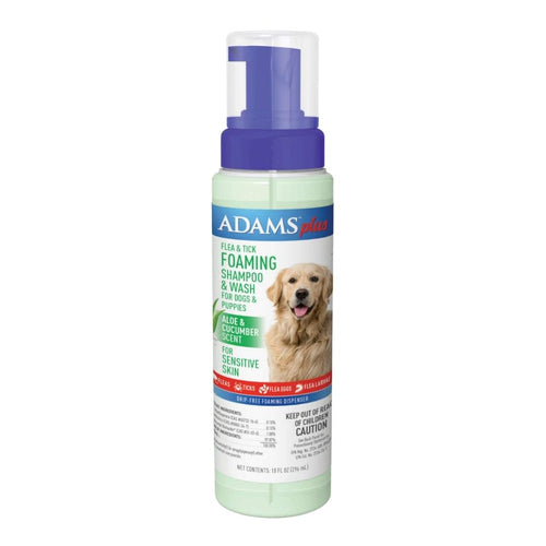 Adams Plus Flea And Tick Foaming Shampoo And Wash For Dogs And Puppies 10 oz. Default Title