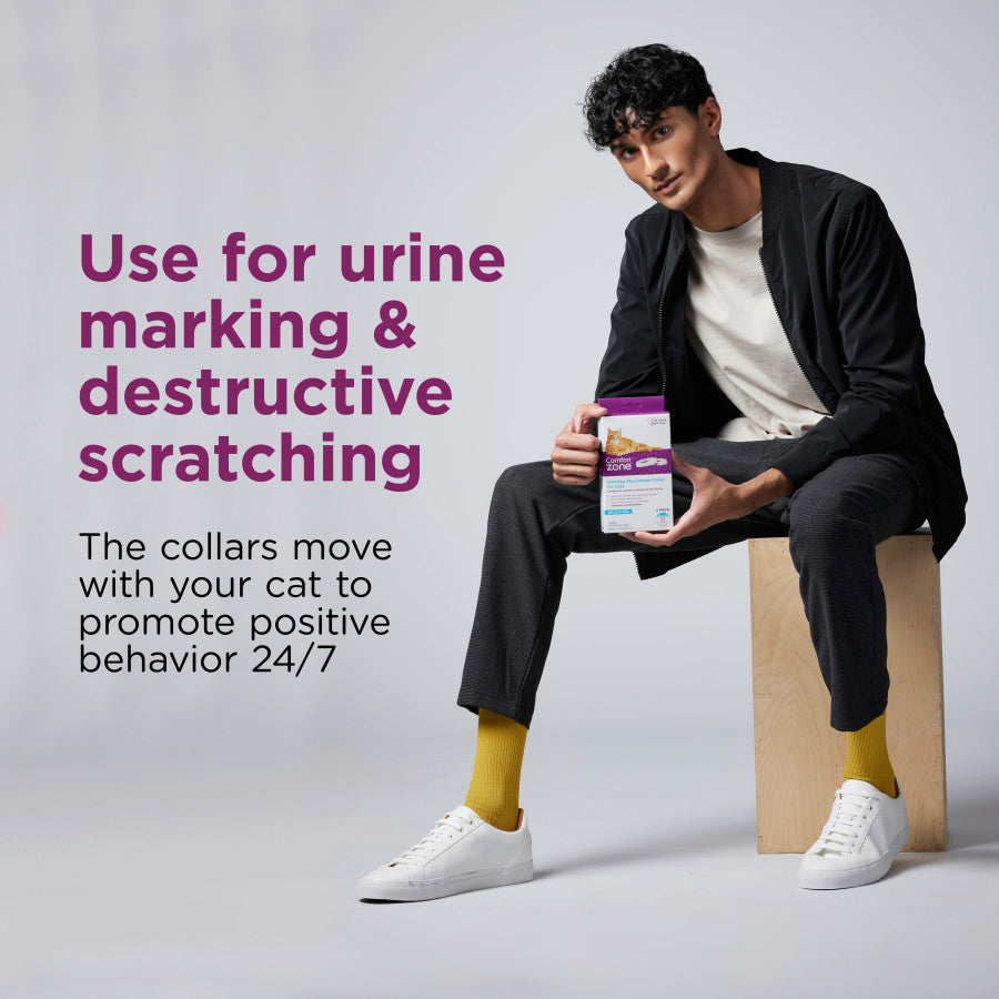 Comfort Zone Comfort Zone Cat Calming Collar White, 1ea/Single pk