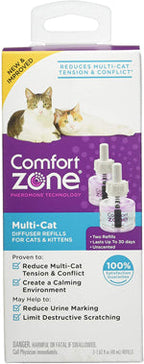 Comfort Zone Multicat Calming Diffuser Refill, 48 Ml-2 Pack, 60 Day Use 2 Pk