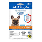 Adams Plus Flea  Tick Prevention Spot On for Dogs 3 Month Supply, Clear, 1ea/Medium Dogs 15 To 30 lb