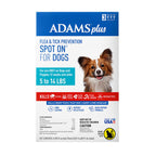 Adams Plus Flea  Tick Prevention Spot On for Dogs 3 month supply, Clear, 1ea/SMall Dog 5 To 14 lb