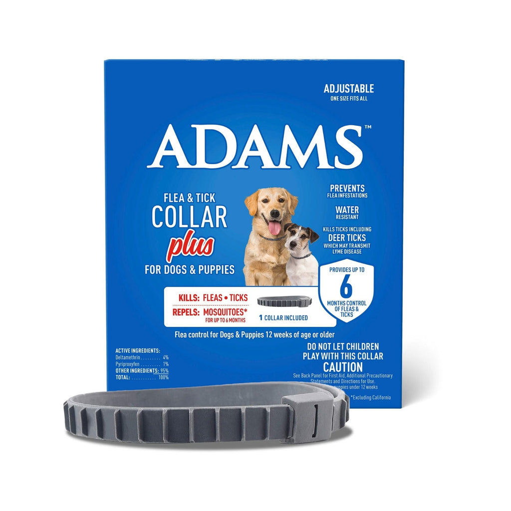 ADAMS Flea & Tick Collar Plus for Dogs and Puppies, 1 pack 1ea/1 pk