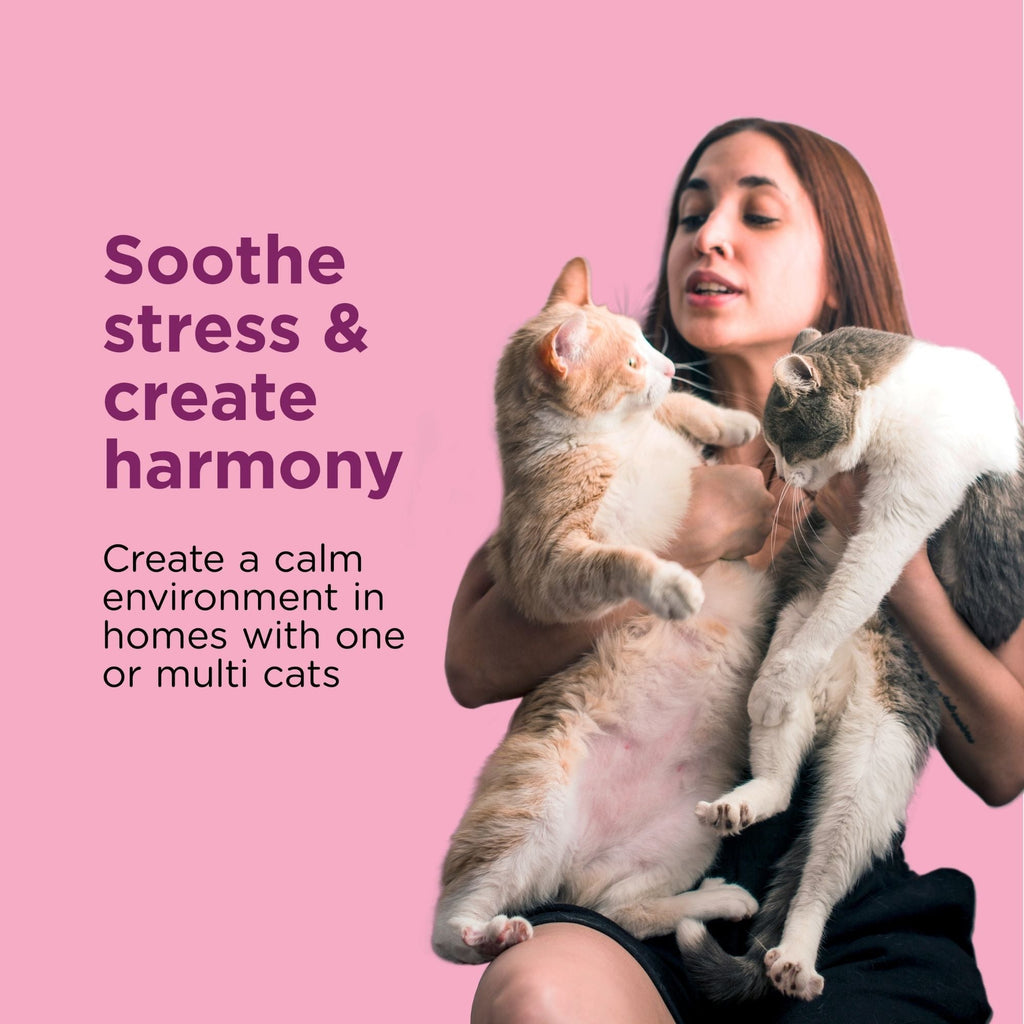 Comfort Zone Single & Multi-Cat Calming Kit For A Soothing Home 2 PK Diffuser Refills 1ea/2 Refills-48 ml