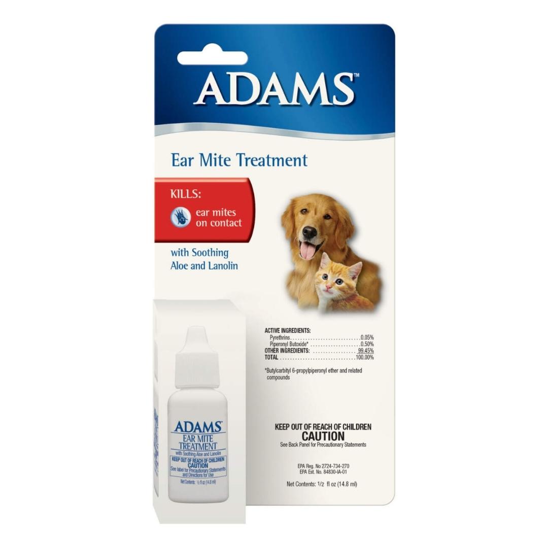 Adams Ear Mite Treatment Clear, 1ea/0.5 fl oz
