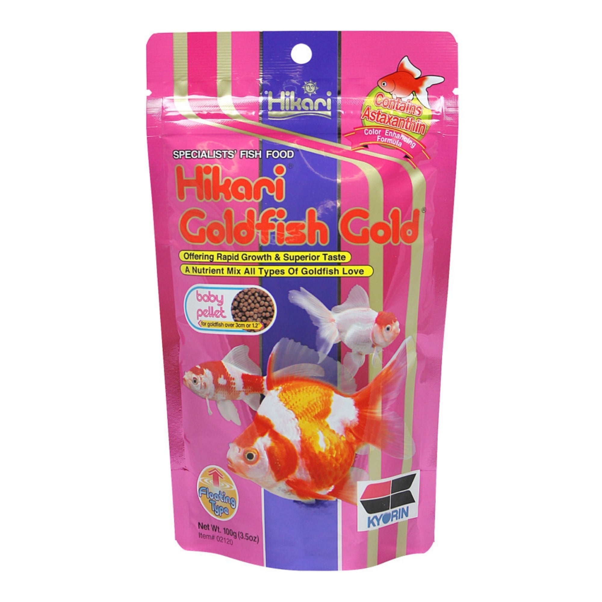 Hikari USA Goldfish Gold Pellets Fish Food 1ea/3.5 oz, Baby
