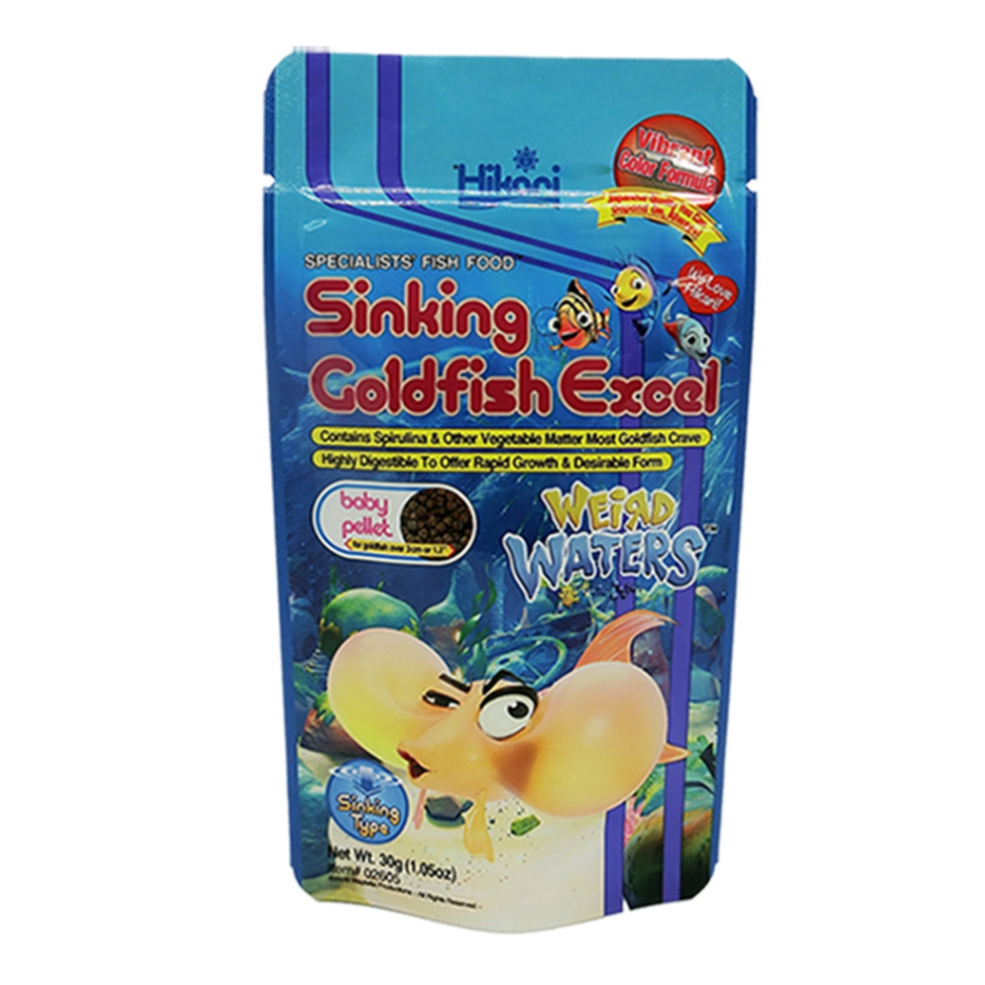 Hikari USA Weird Waters Sinking Goldfish Excel Fish Food 1ea/30 g