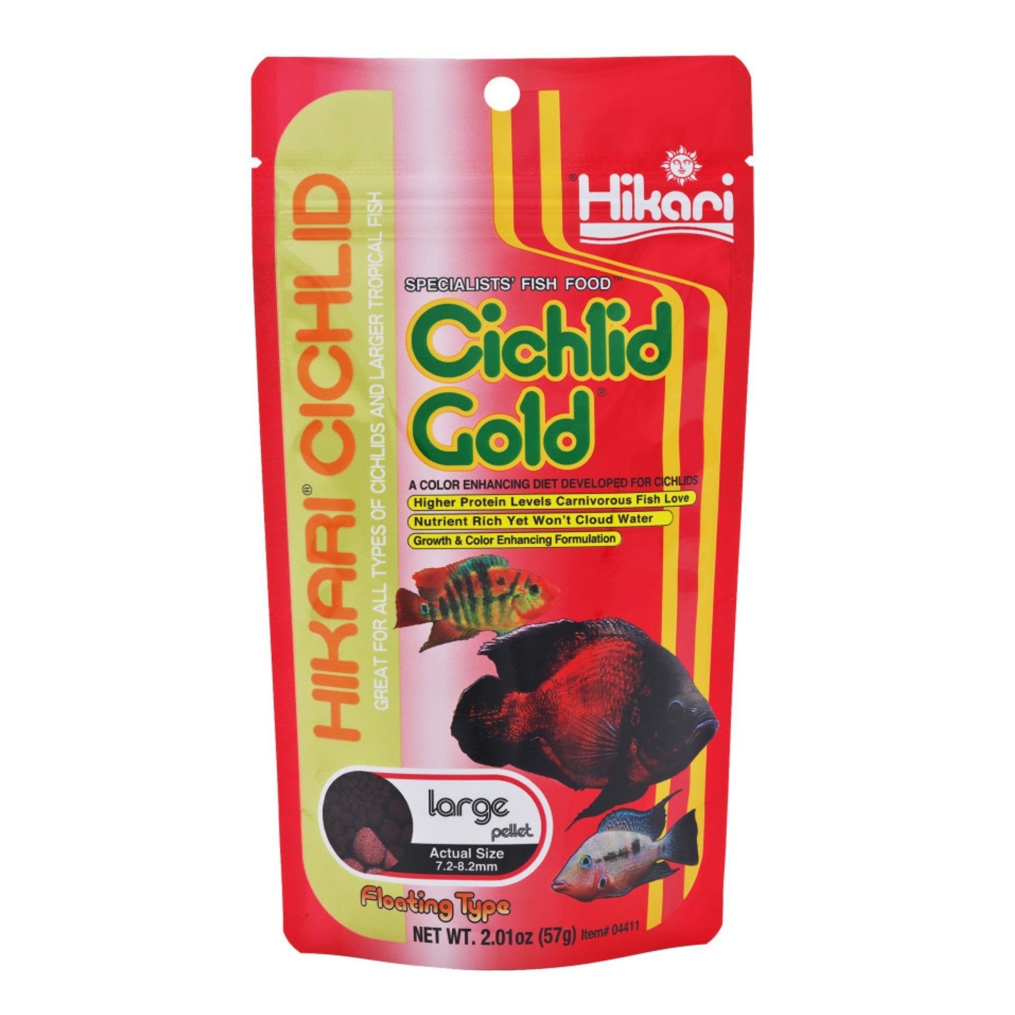Hikari USA Cichlid Gold Pellets Fish Food 1ea/2 oz, LG