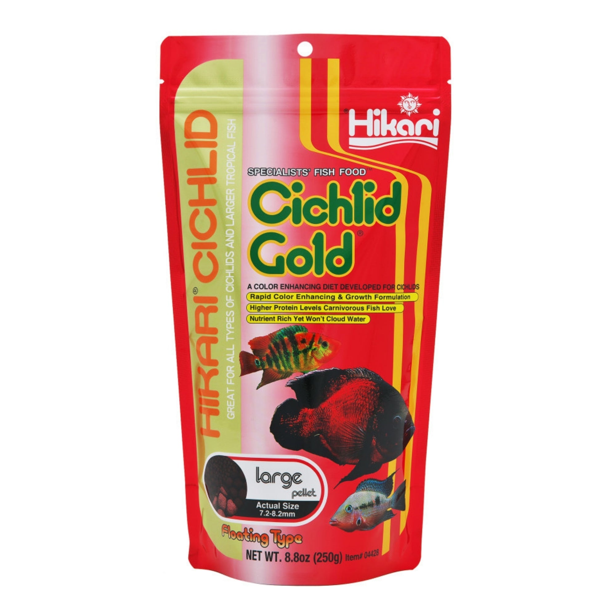 Hikari USA Cichlid Gold Pellets Fish Food 1ea/8.8 oz, LG