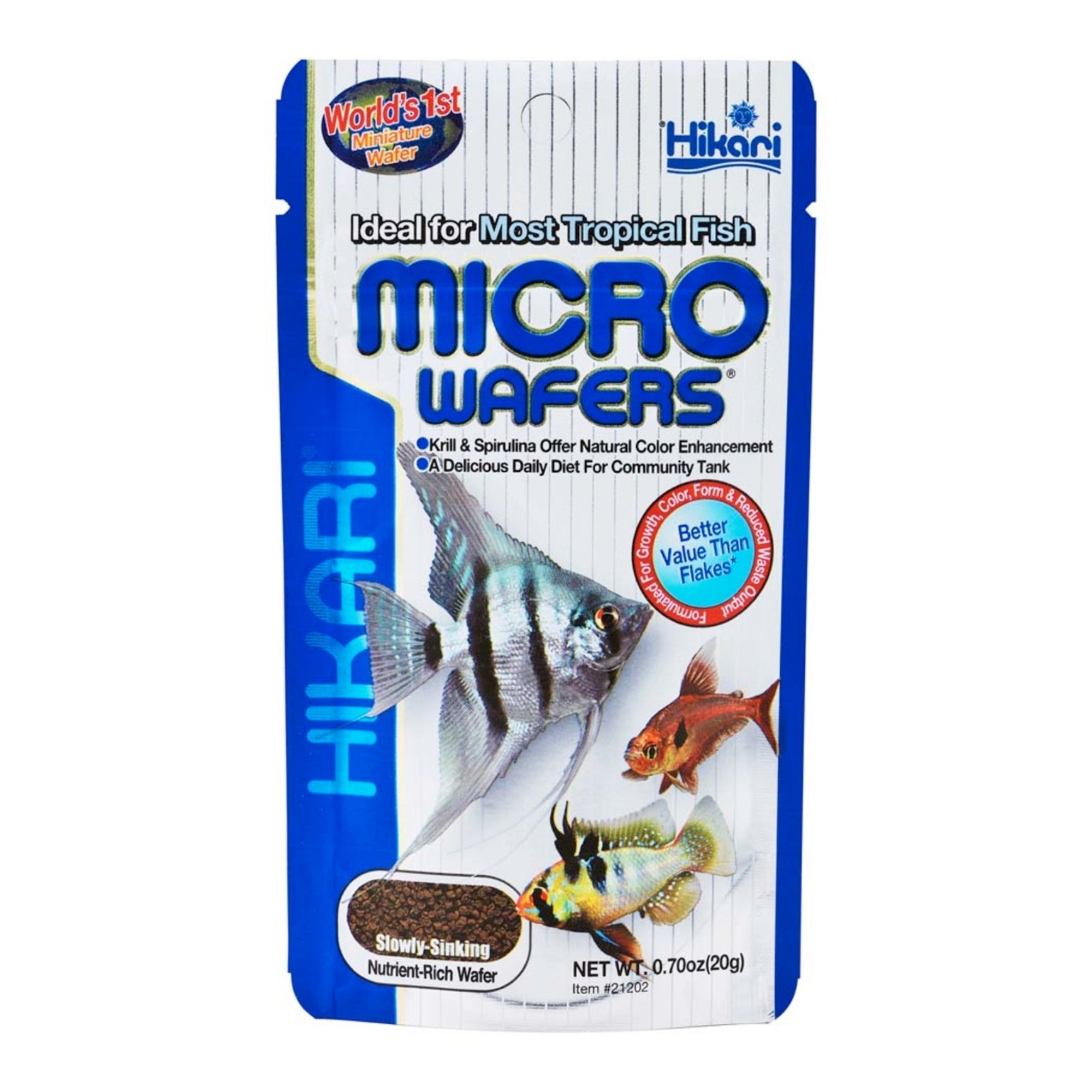 Hikari USA Tropical Micro Wafers Slow Sinking Wafer Fish Food 1ea/0.7 oz