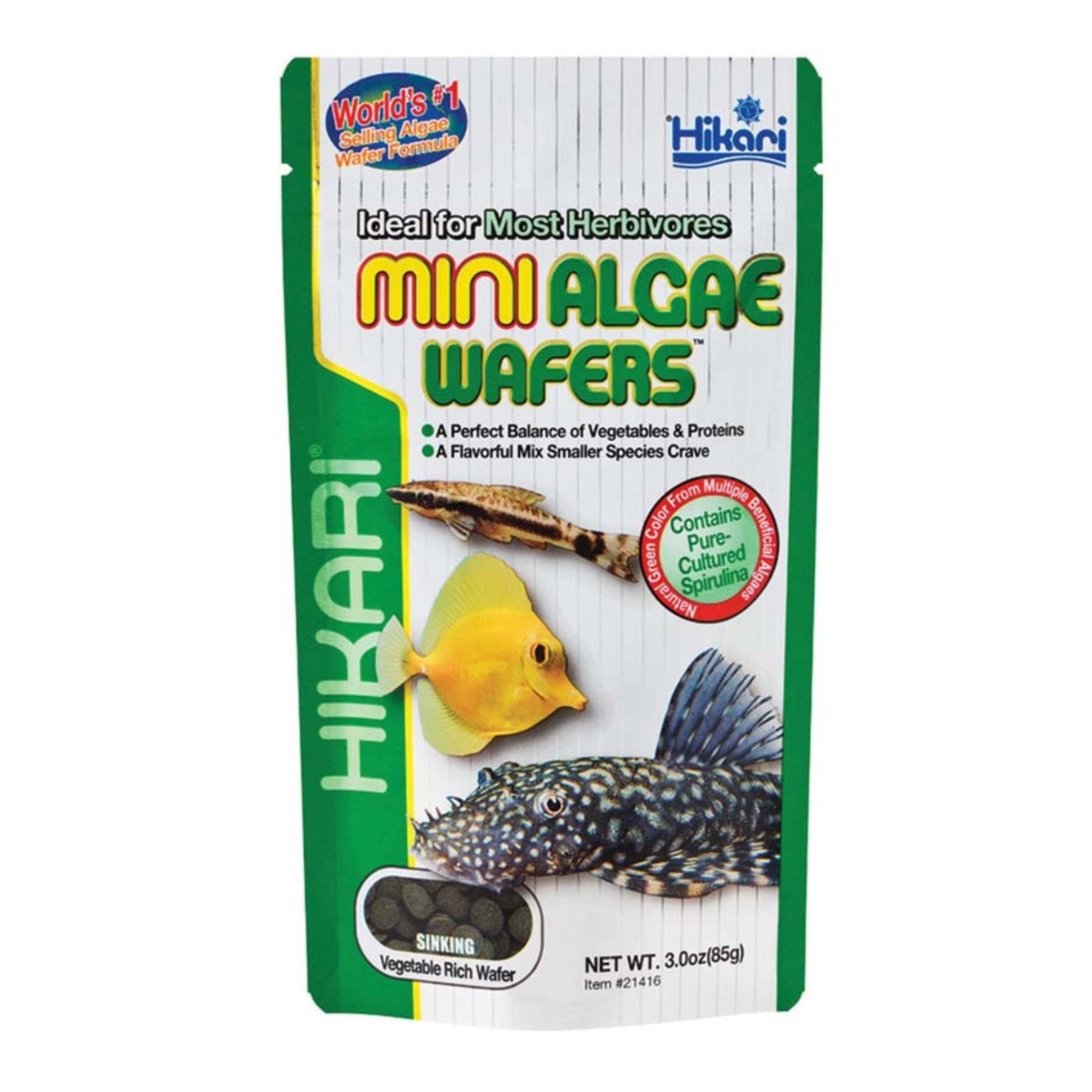 Hikari USA Algae Wafers Sinking Wafer Fish Food 1ea/2.2 lb, Mini