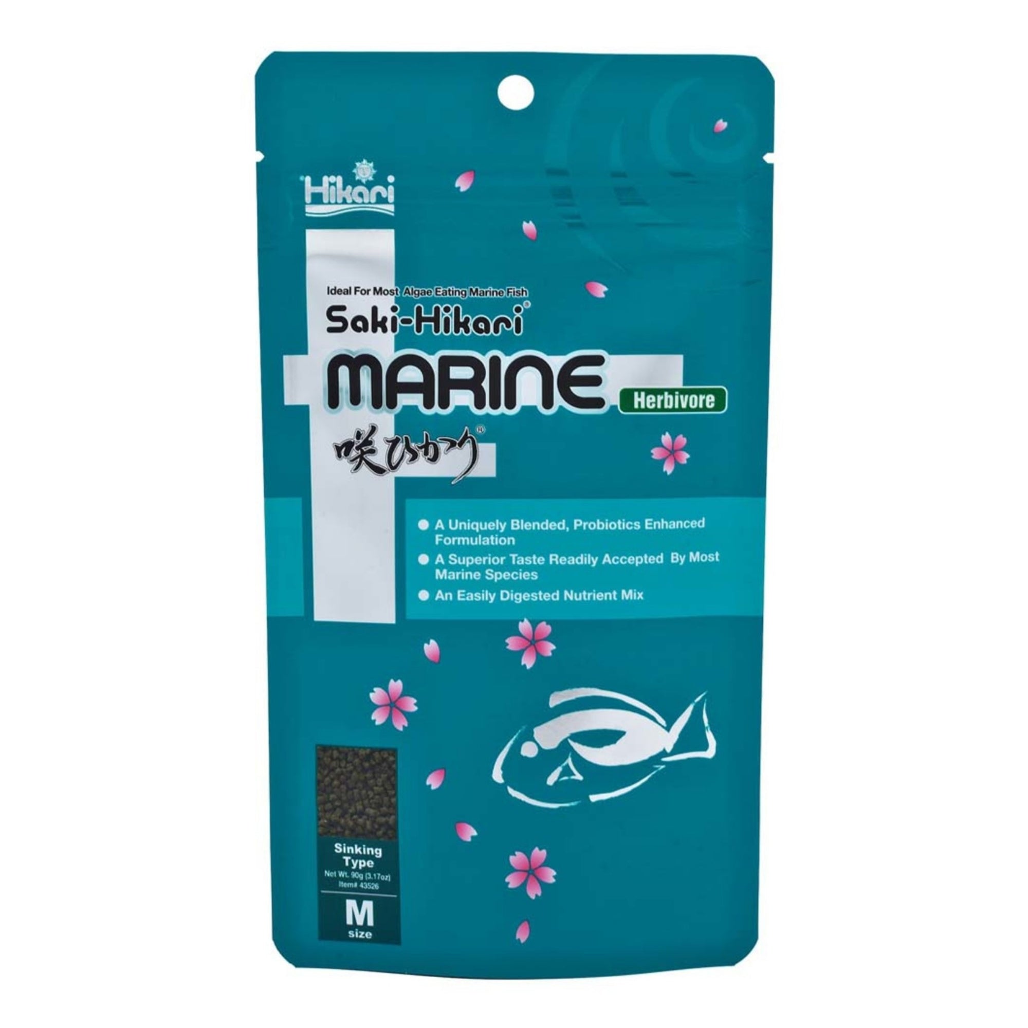 Hikari USA SakiHikari Marine Herbivore Pellets Fish Food 1ea/3.17 oz, MD
