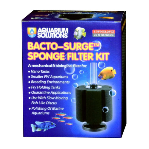Aquarium Solutions Bacto-Surge Biological Action Sponge Filter Black 1ea/XL