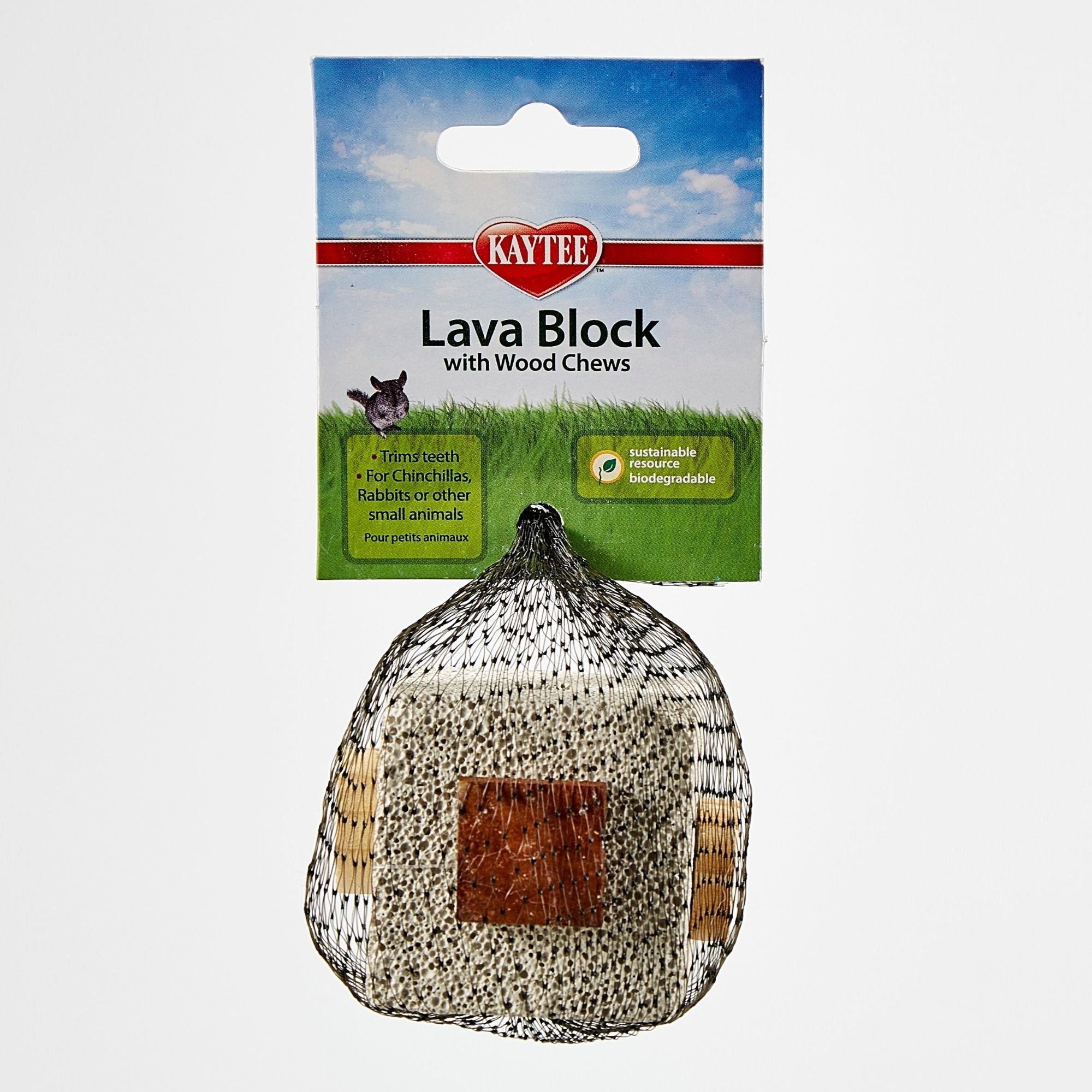 Kaytee Lava Block With Wood Chews 1ea/2.5in. X 2.5in. X 5in.
