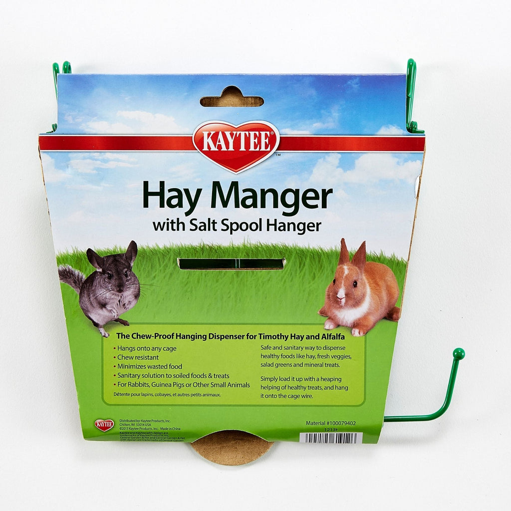Kaytee Hay Manger Feeder With Salt Hanger Assorted 1ea/4in. X 8in. X 7.25in.
