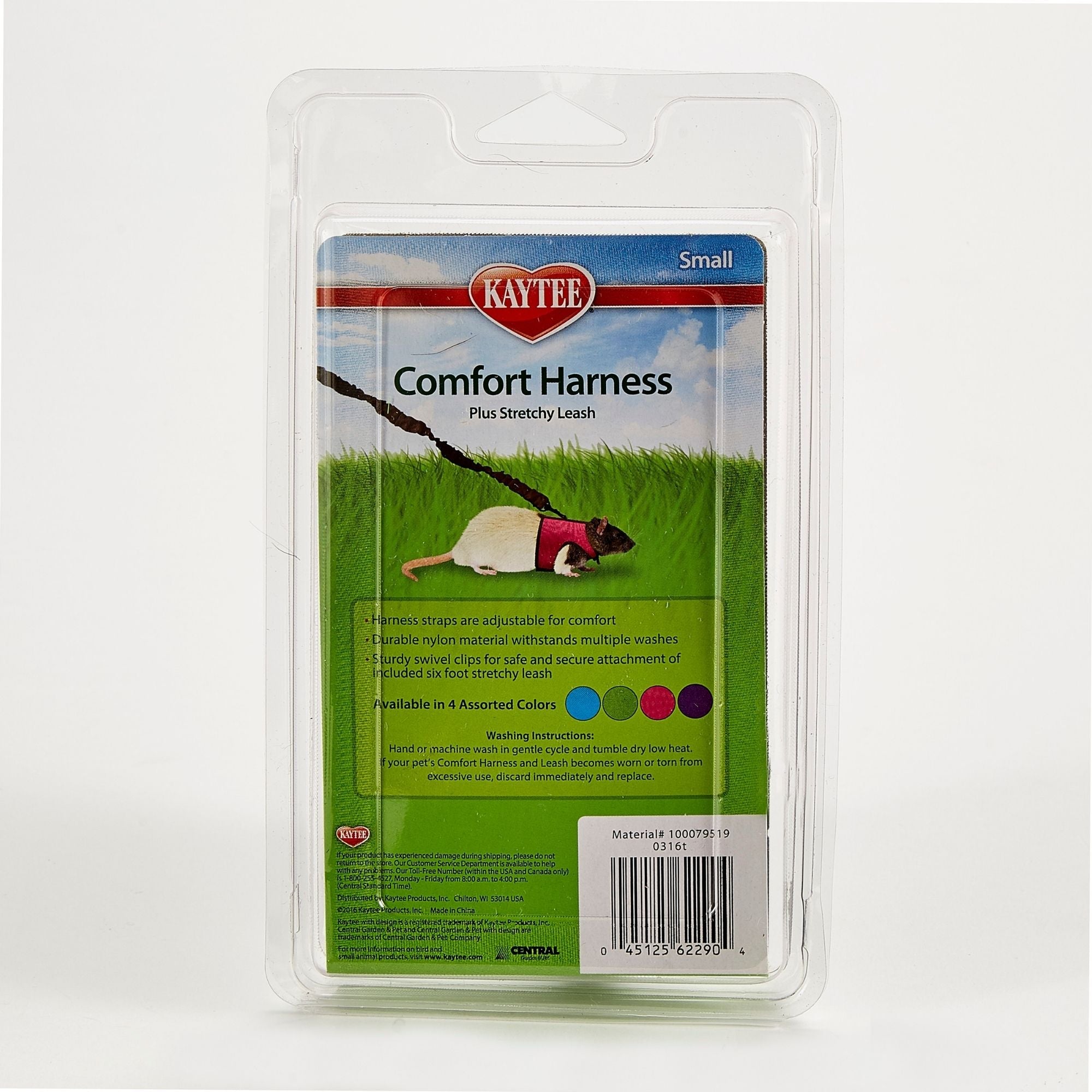 Kaytee Comfort Harness & Stretchy Leash Assorted 1ea/Small