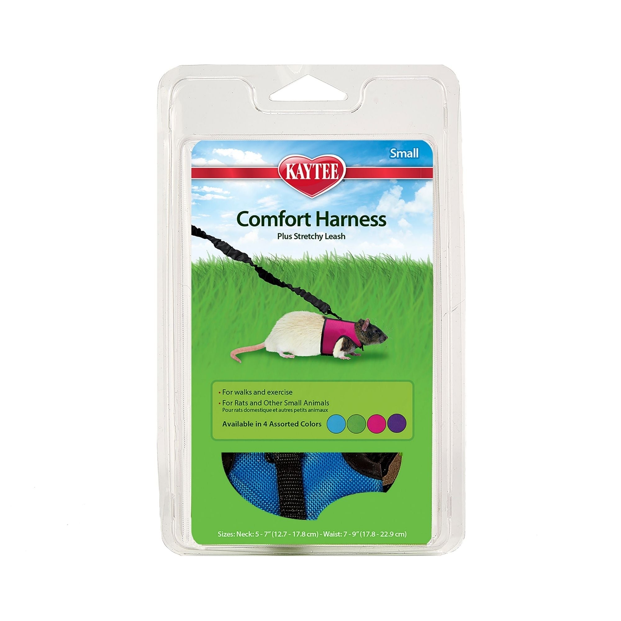 Kaytee Comfort Harness & Stretchy Leash Assorted 1ea/Small