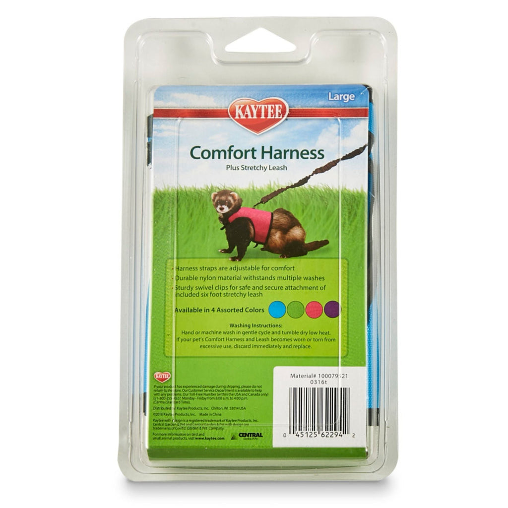 Kaytee Comfort Harness & Stretchy Leash Assorted 1ea/Large