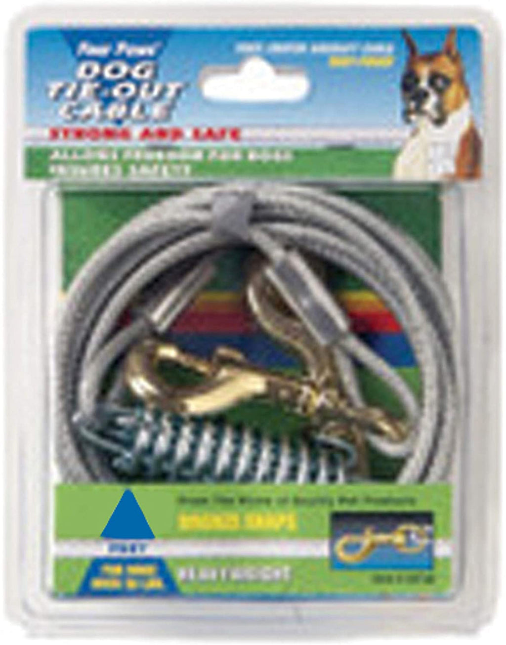 Four Paws Heavy Weight Dog Tie Out Cable Silver, 1ea/30 Foot