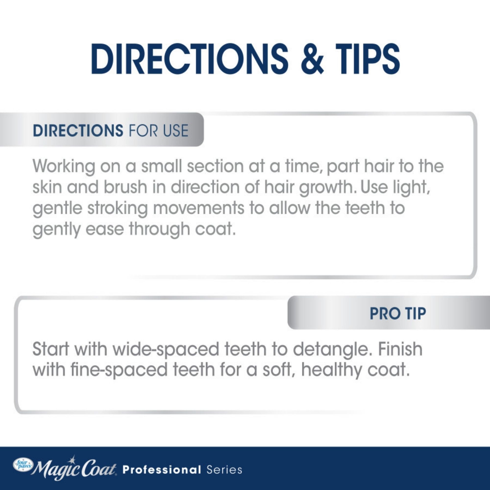 Four Paws Magic Coat Professional Series Non-Slip Grip Pet Comb 1ea/(1 ct)
