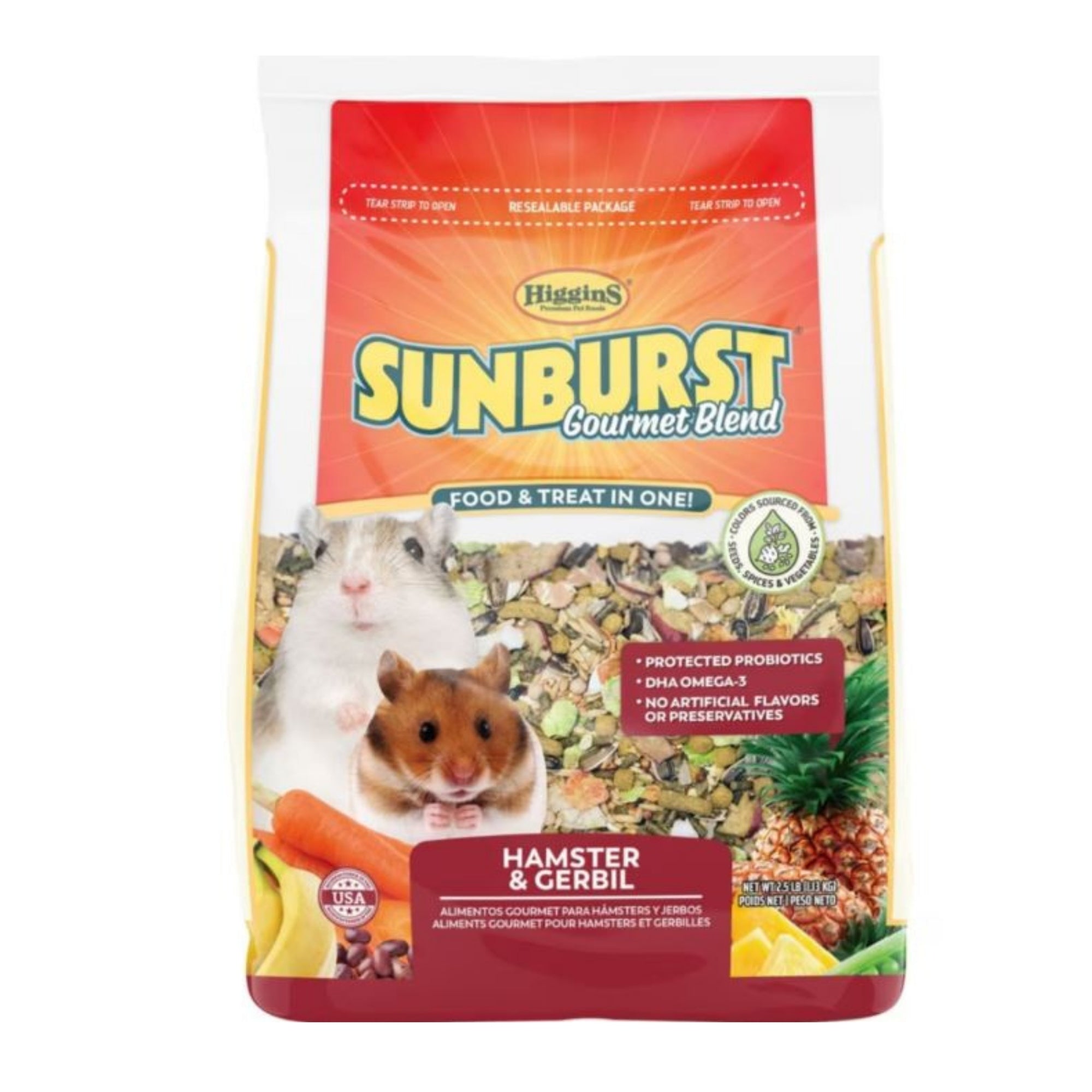 Higgins Sunburst Gourmet Blend Hamster & Gerbil 2.5 Lb