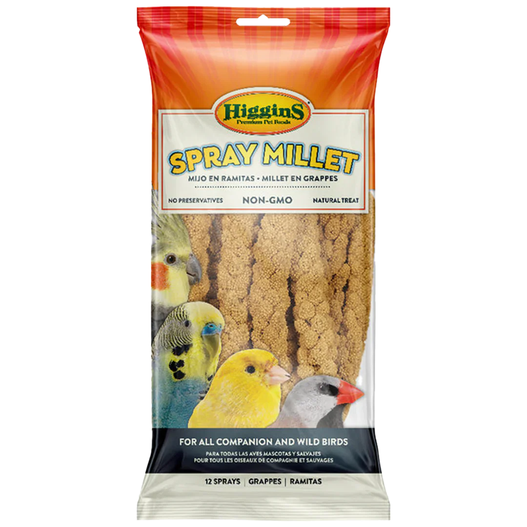 Higgins Spray Millet Natural Avian Treat 25 Lb