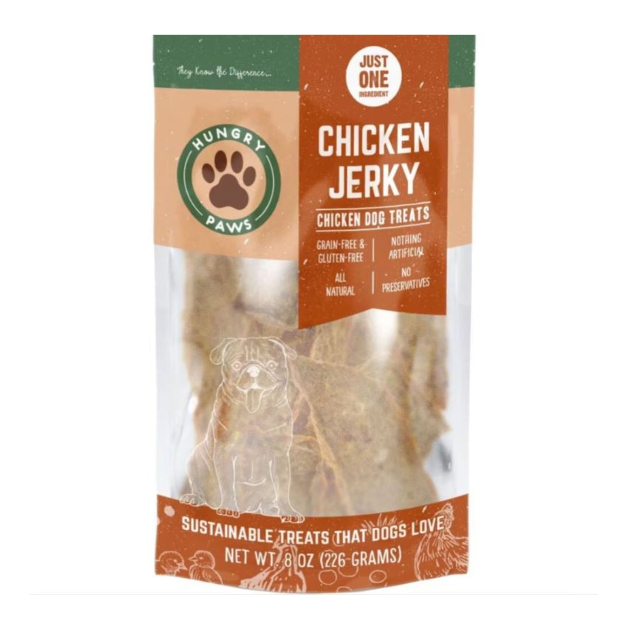 Hungry Paws Jerky Strips Dog Treat Chicken 8oz.