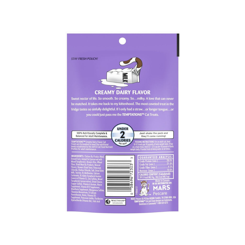 Temptations Classics Crunchy & Soft Adult Cat Treats Creamy Dairy 1ea/3oz.
