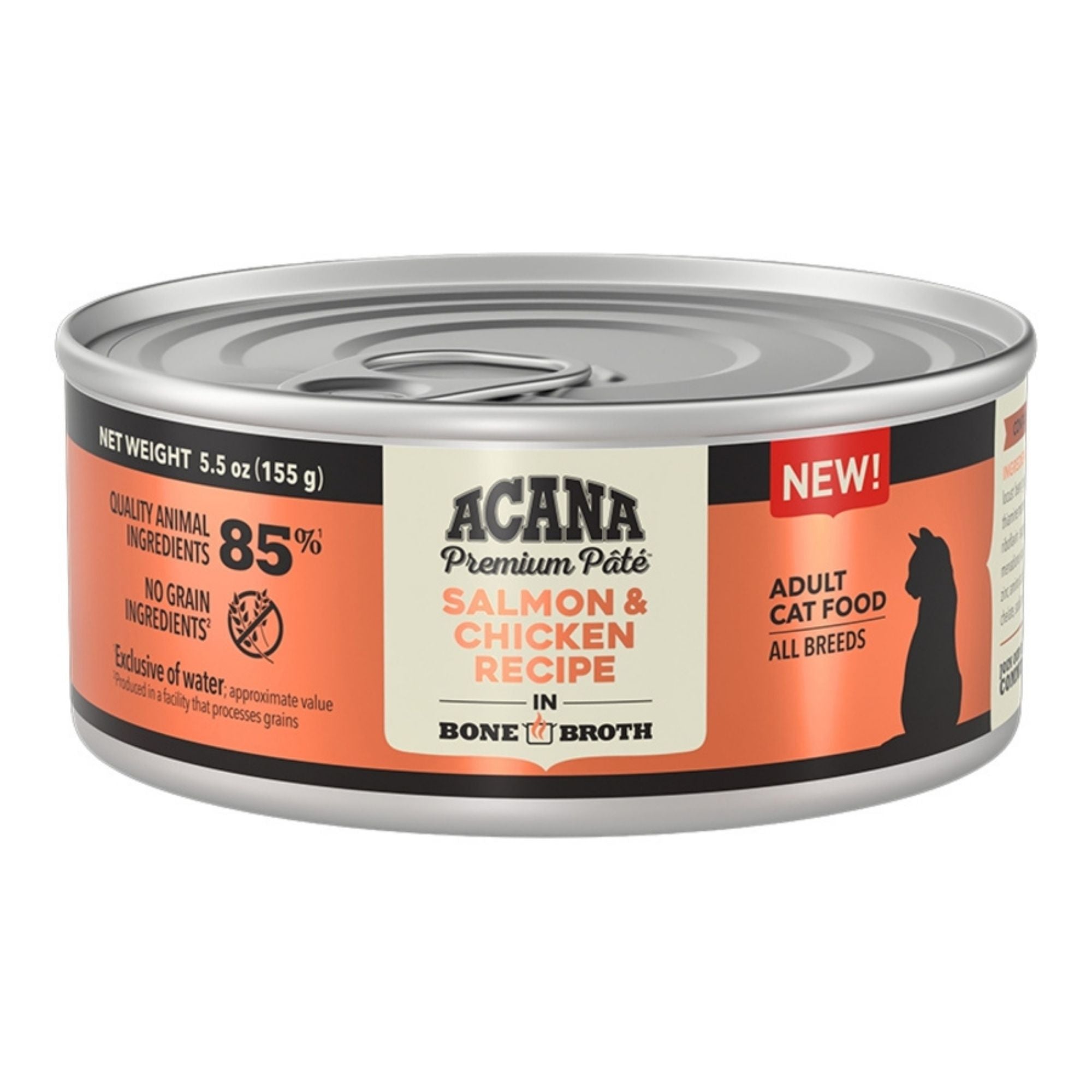 Acana Cat Grain Free Salmon + Chicken In Bone Broth 5.5oz. (Case of 12)