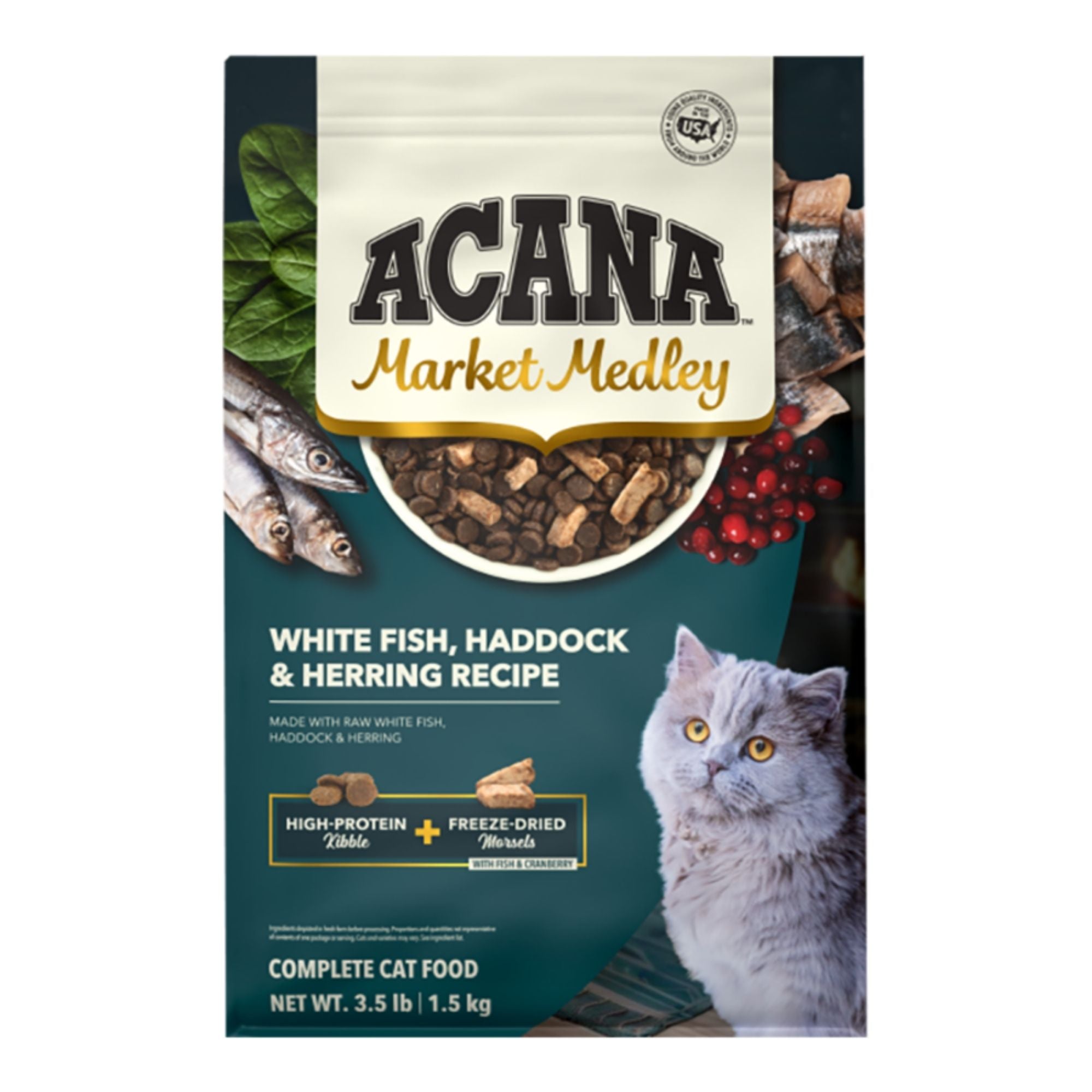 Acana Cat Market Medley Grain Free Fish + Freeze-Dried Fish Morsels 3.5Lbs