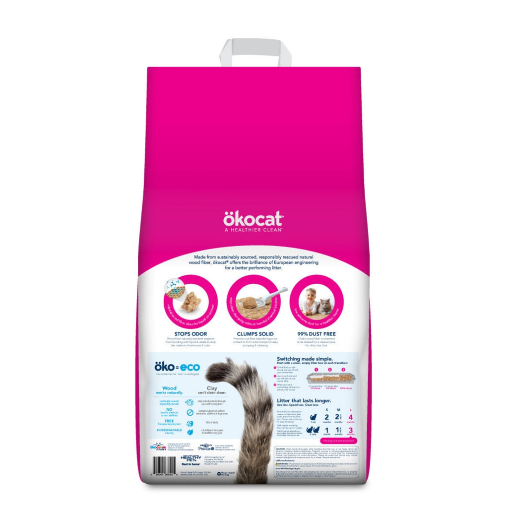 Okocat Litter Super Soft Clumping Wood Cat Litter 1ea/15.8 lb