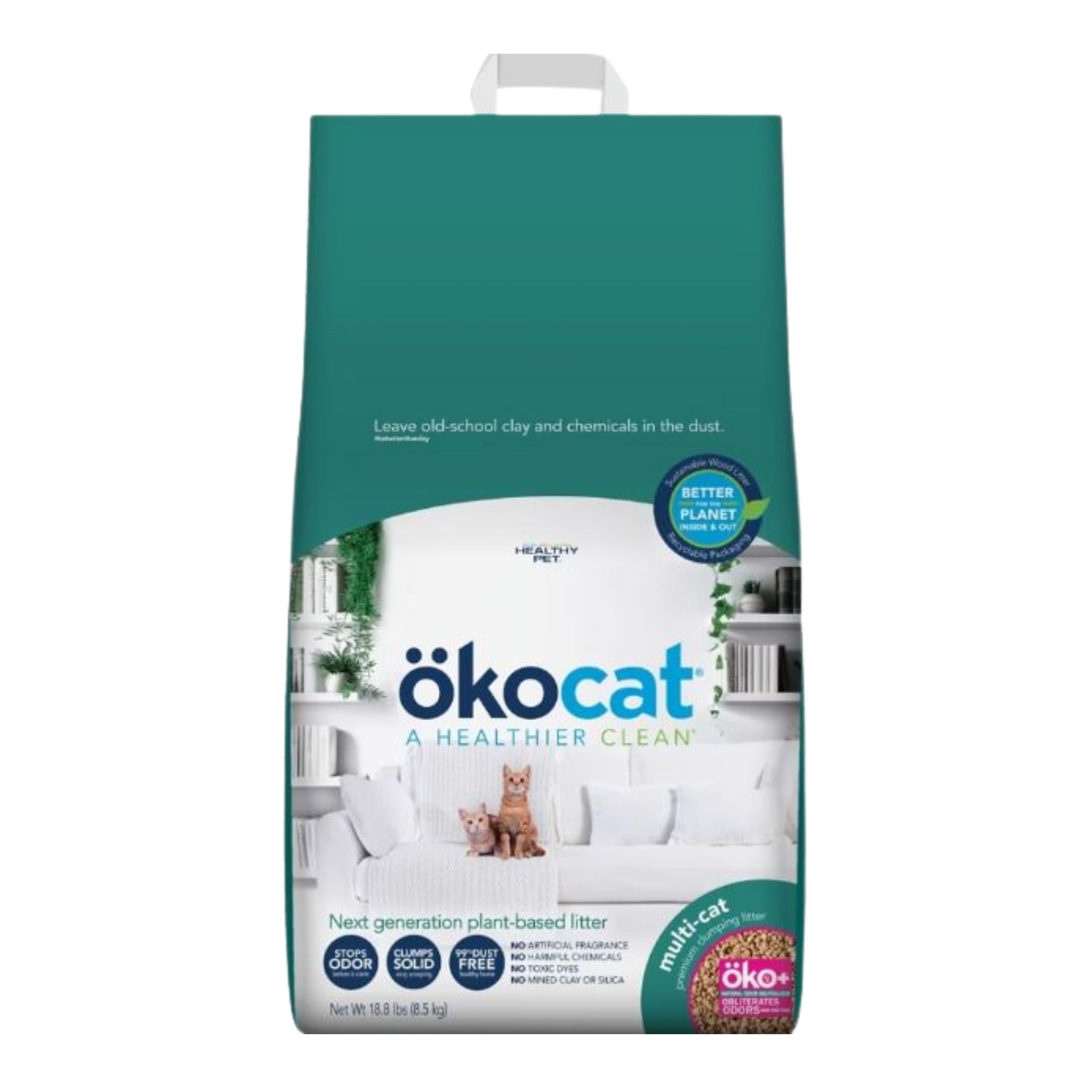 Okocat Multi-Cat Premium Clumping Litter  18.8 Lb