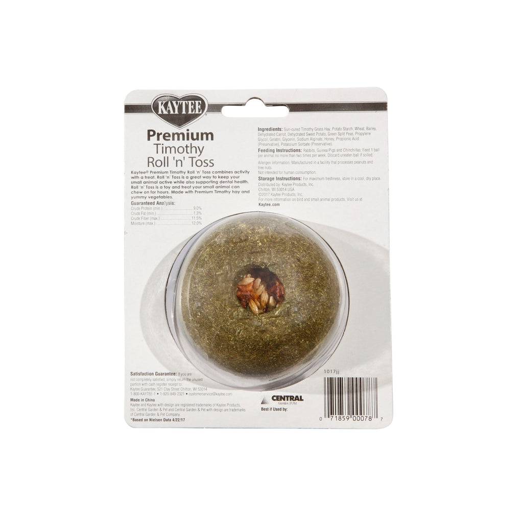Kaytee Premium Timothy Roll'n'Toss Treat 1ea