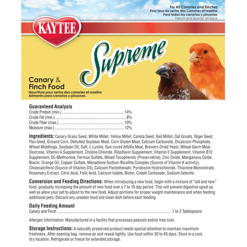 Kaytee Supreme Canary  Finch Food 1ea/20 lb