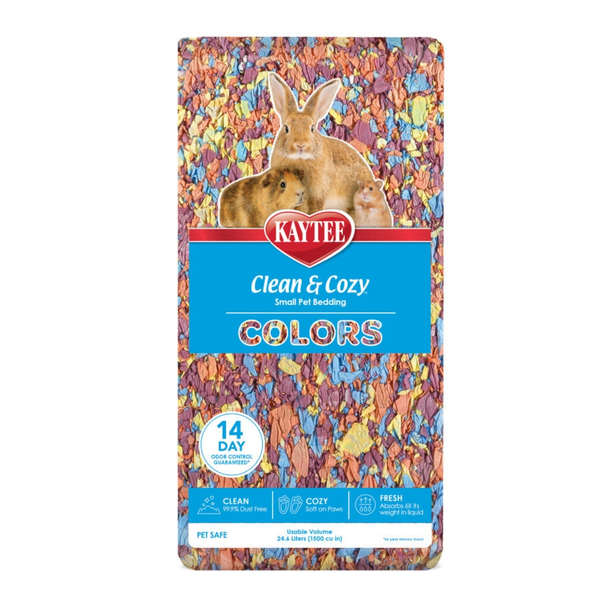 Kaytee Clean  Cozy Colors Bedding Kaleidoscope, 1ea/24.6 l
