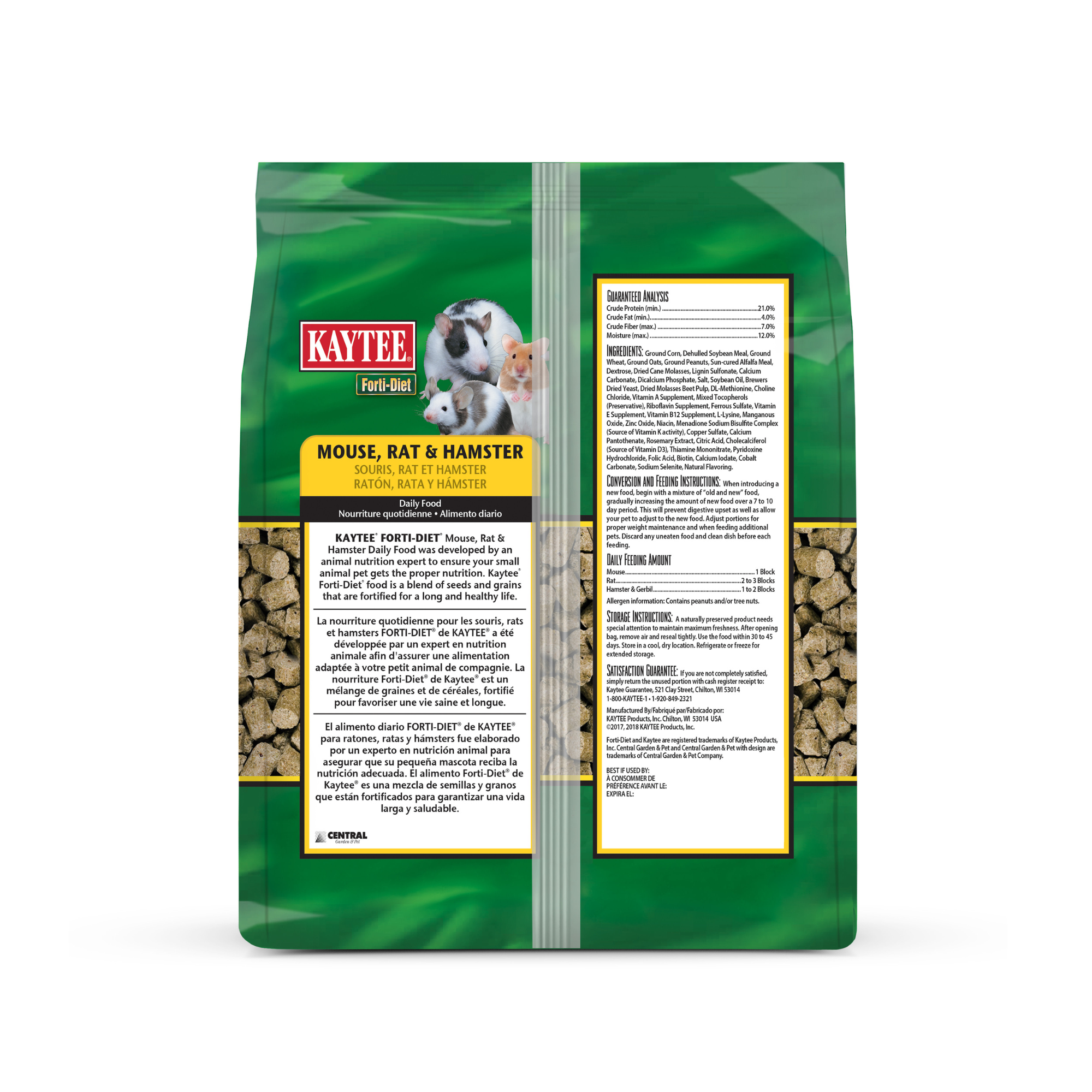 Kaytee Forti-Diet Mouse, Rat, and Hamster Food 1ea/2 lb