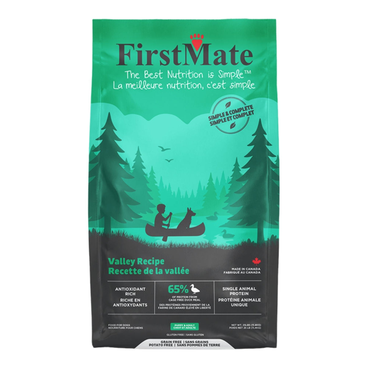 Firstmate Dog Simple & Complete Valley Recipe Duck 25 Lbs