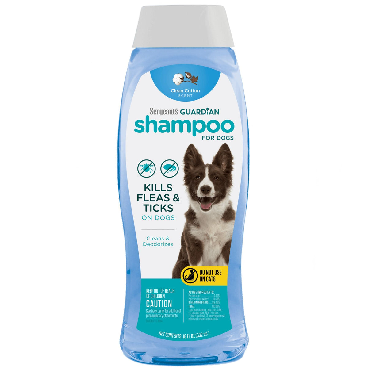Sergeant's Guardian Flea & Tick Shampoo Clean Cotton 18 oz (Case of 3)