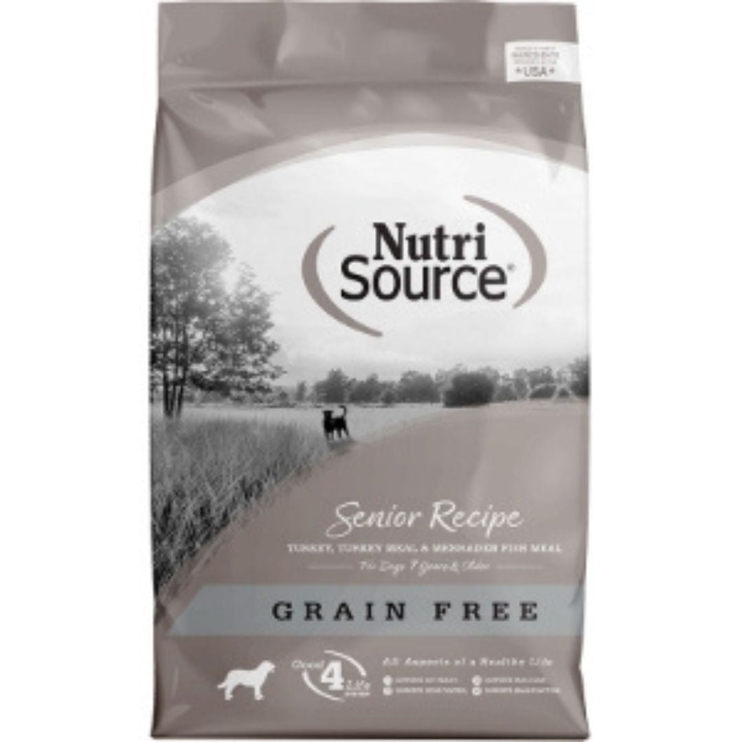 NutriSource Senior Grain Free Dry Dog Food Turkey 4lb