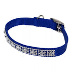 Coastal Nylon Jeweled Collar Blue 3/8X10In