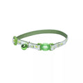 Safe Cat Glow in the Dark Adjustable Breakaway Collar Glowing Lime Skulls 3/8" X 8"-12"