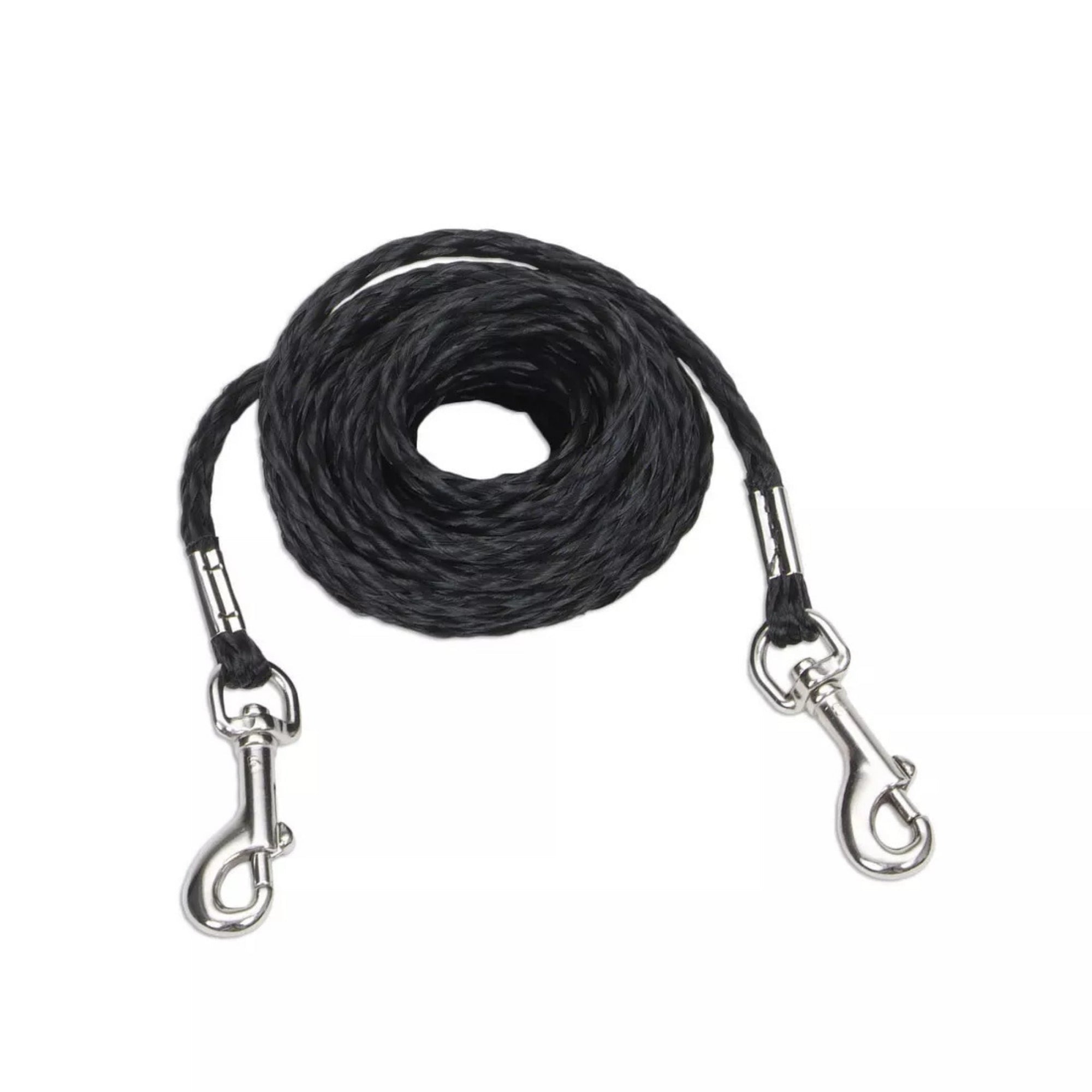 Coastal Poly Petite Dog Tie Out Black 1ea/5/32 In X 10 ft