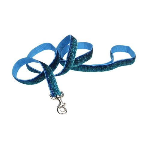 Coastal Sparkles Dog Leash Blue 1x6