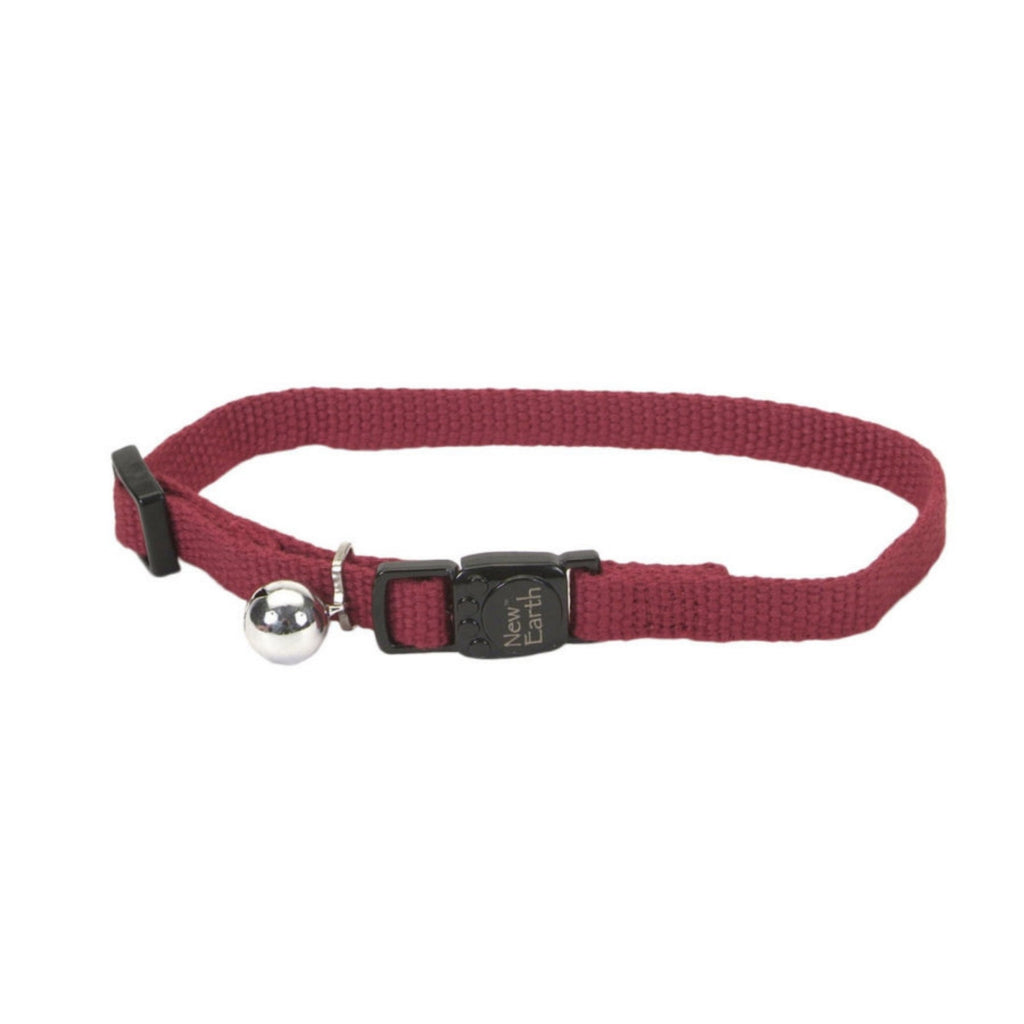 Earth Soy Adjustable Breakaway Cat Collar Cranberry 3/8X8-12In
